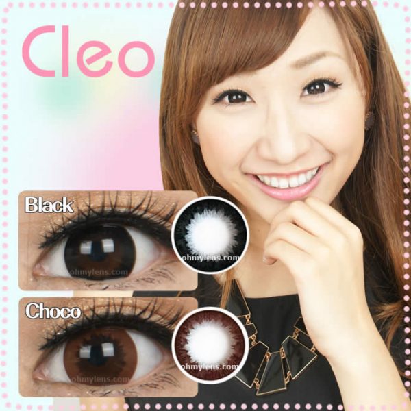 a beautiful girl with Cleo Choco Contact Lenses 04
