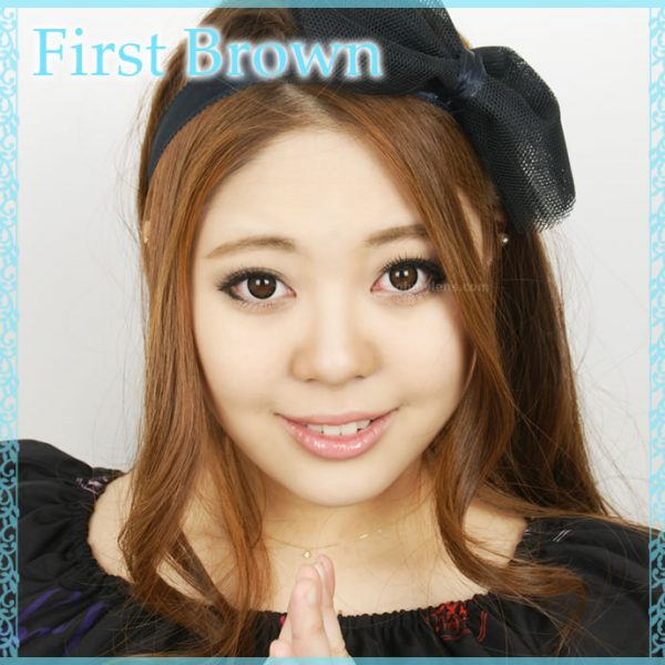 a beautiful girl with First Brown Contact Lenses 02