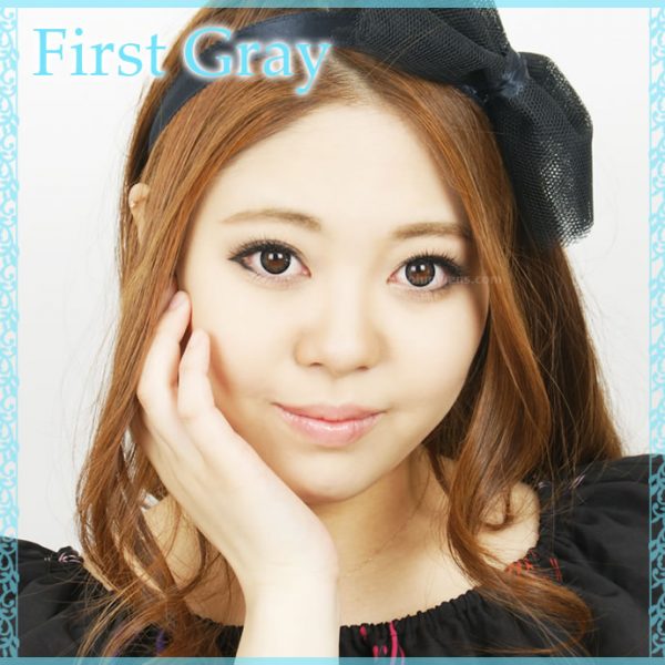 a beautiful girl with First Gray Contact Lenses 02