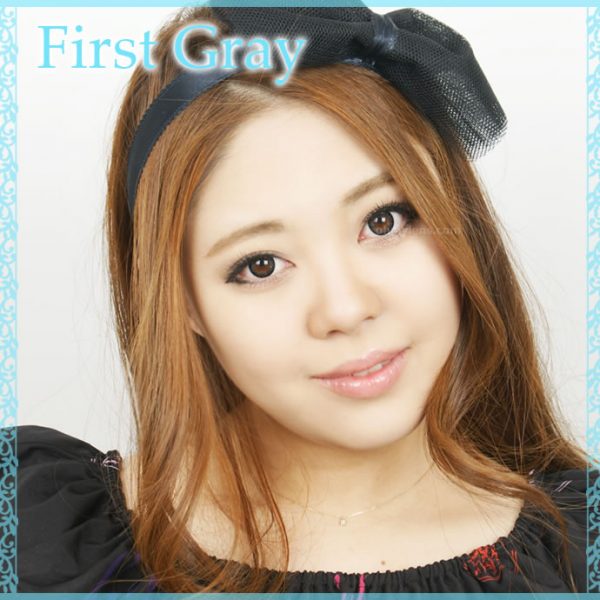 a beautiful girl with First Gray Contact Lenses 03