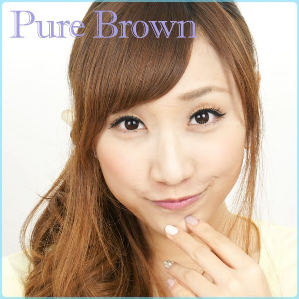 a beautiful girl with Pure Brown Contact Lenses 02