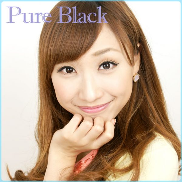 a beautiful girl with Pure Black Contact Lenses 02