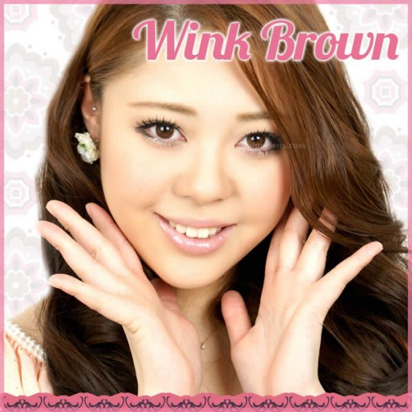 a beautiful girl with Wink Brown Contact Lenses 02