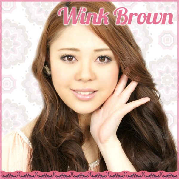 a beautiful girl with Wink Brown Contact Lenses 03