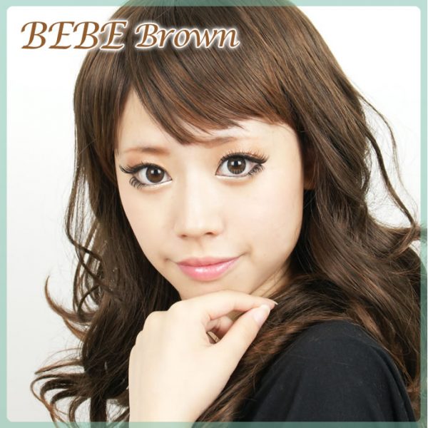 a beautiful girl with Bebe Brown Contact Lenses 03