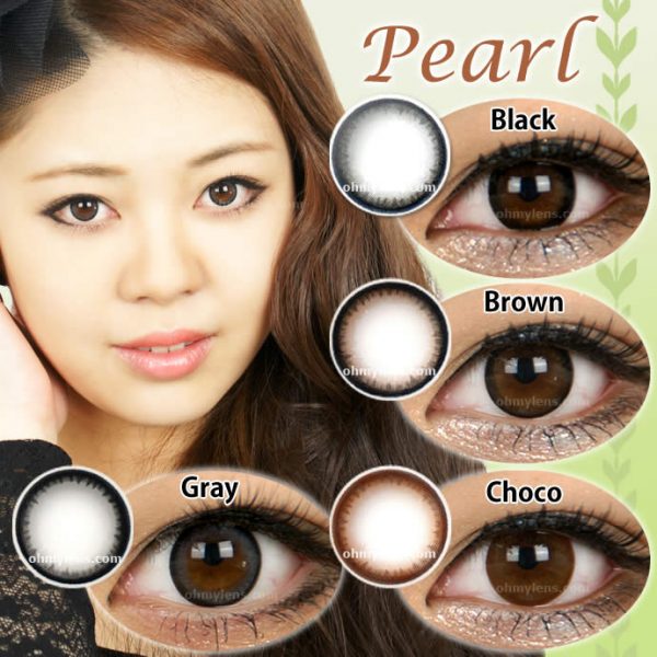 a beautiful girl with Black Pearl Contact Lenses 04