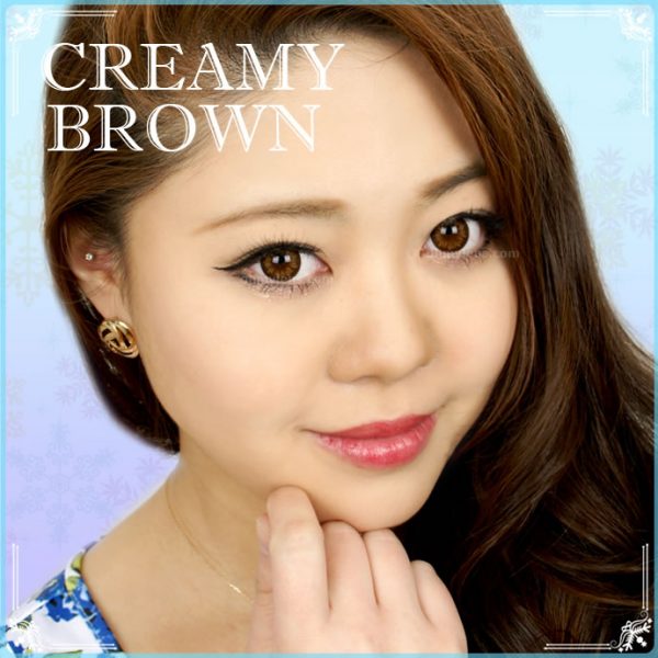 a beautiful girl with Creamy Brown Contact Lenses 02