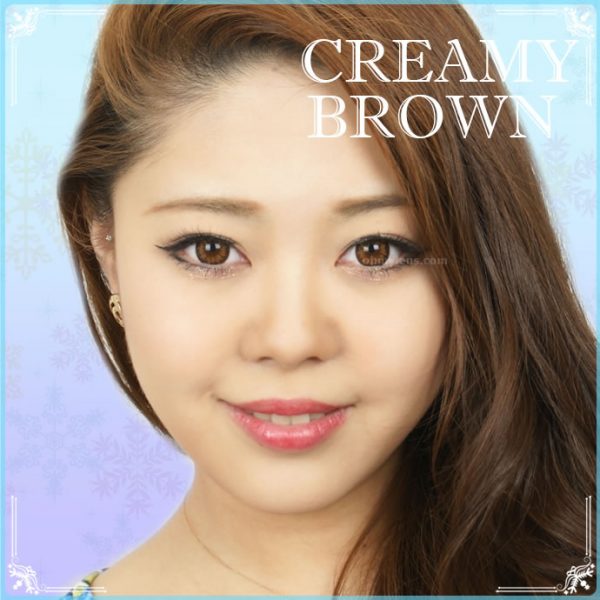 a beautiful girl with Creamy Brown Contact Lenses 04