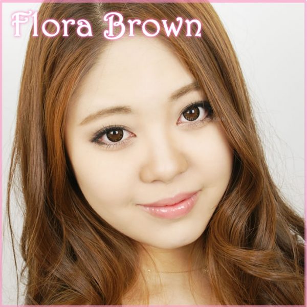 a beautiful girl with Flora Brown Contact Lenses 02