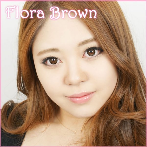 a beautiful girl with Flora Brown Contact Lenses 03