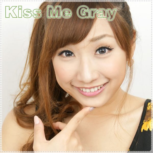 a beautiful girl with kiss me gray contact lenses 03