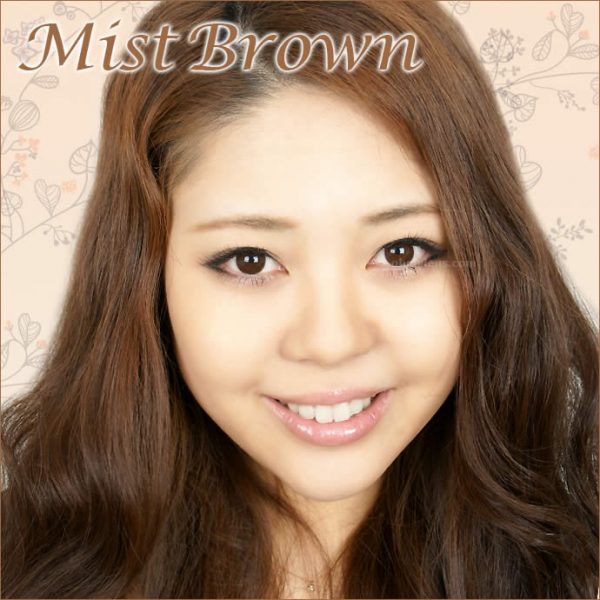 a beautiful girl with Mist Brown Contact Lenses 02