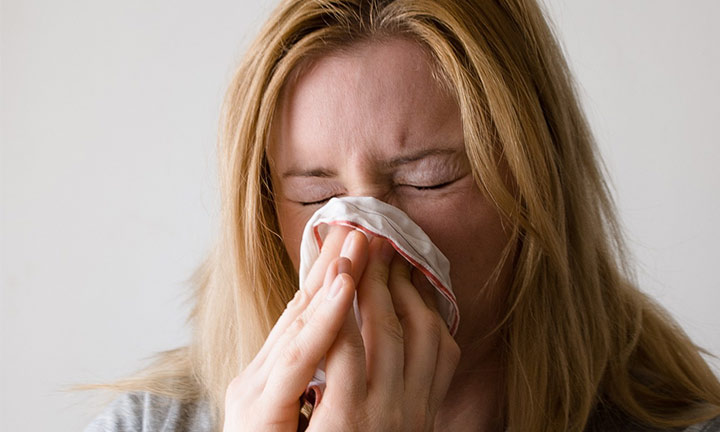 Excessive sneezing and coughing